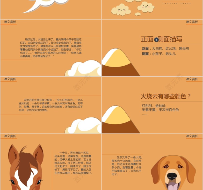 小学语文课件PPT模板 读书分享教师说课老师讲课古诗寓言公开课第3张