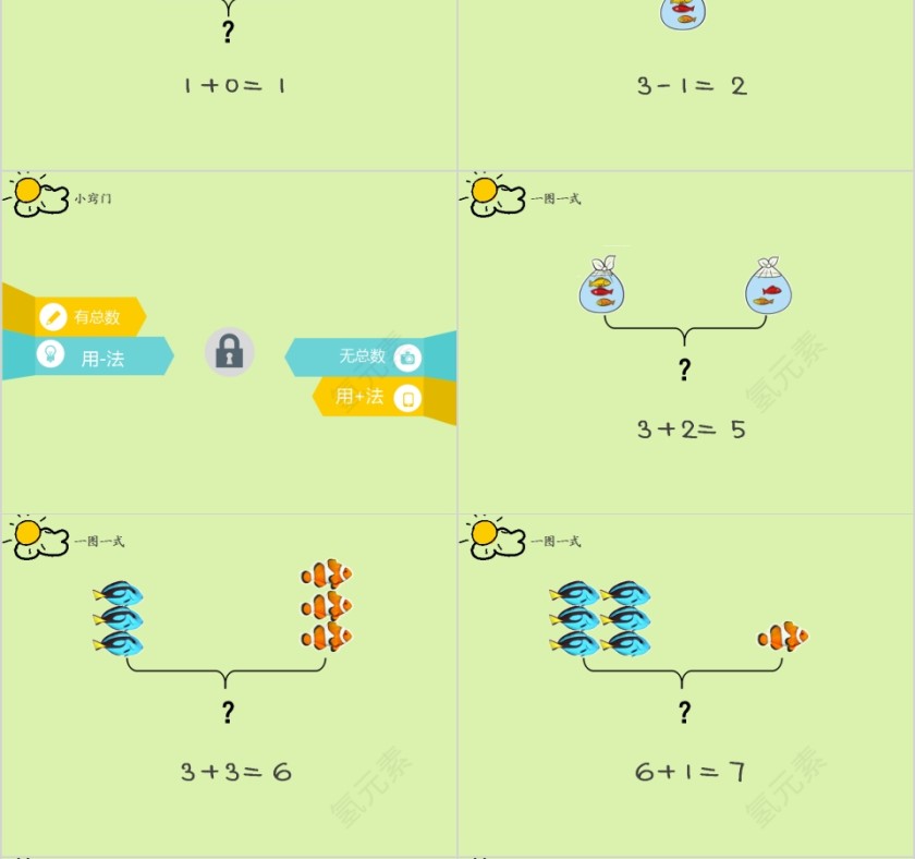看图列式幼小衔接教学课件PPT模板第4张