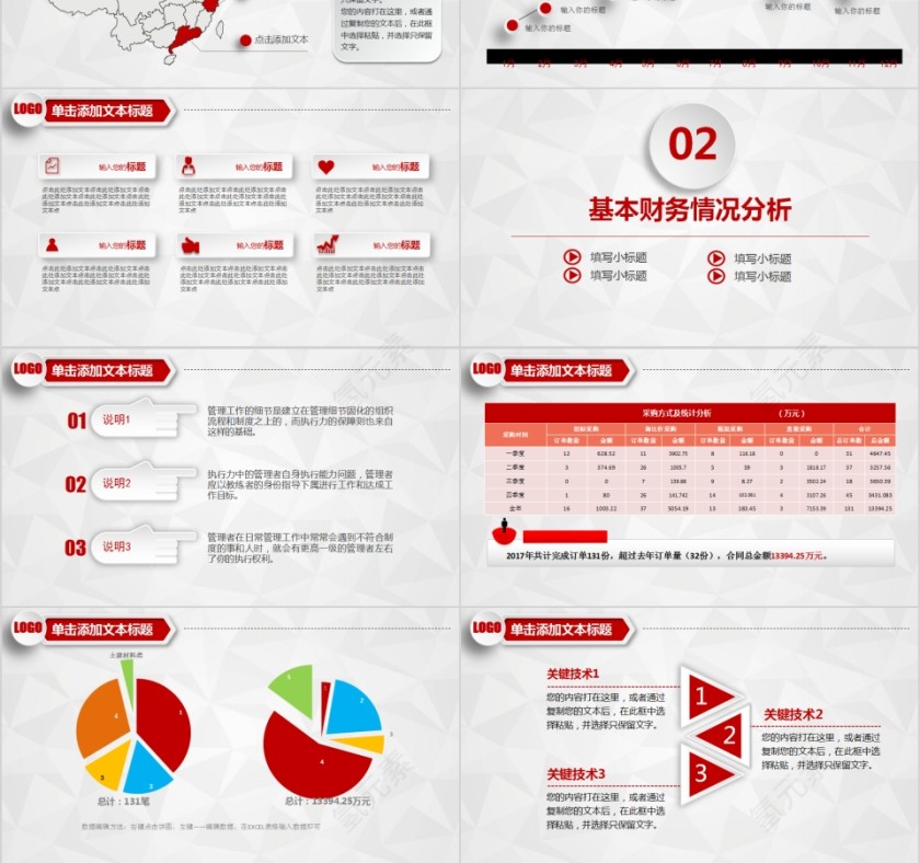 财务报告数据分析统计PPT第3张