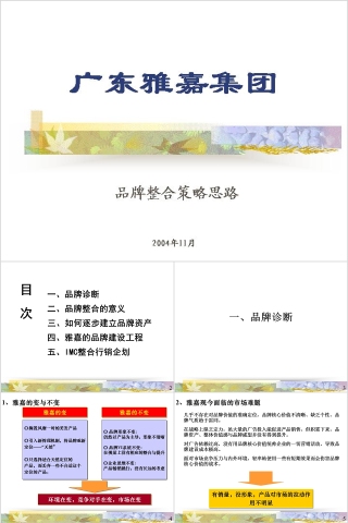 雅嘉品牌整合策略思路PPT