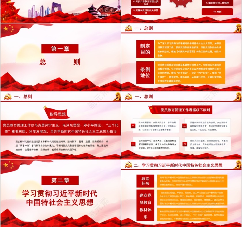 2019年中国共产党党员教育管理工作条例PPT模板第3张