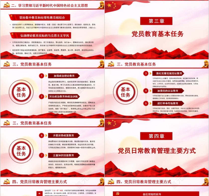 2019年中国共产党党员教育管理工作条例PPT模板第4张