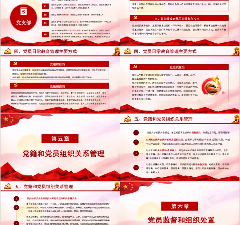 2019年中国共产党党员教育管理工作条例PPT模板第5张