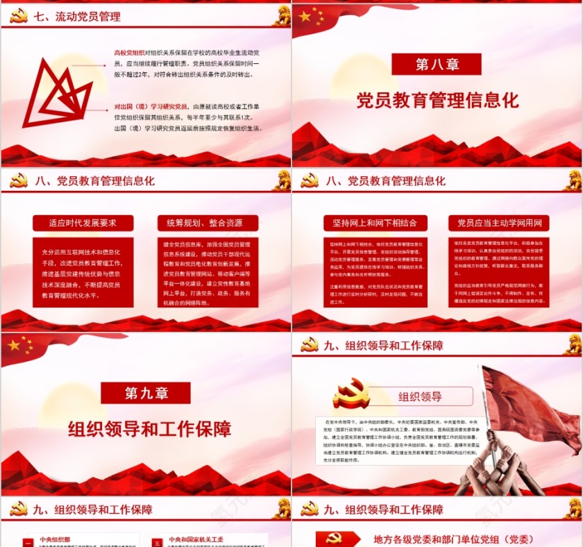 2019年中国共产党党员教育管理工作条例PPT模板第7张