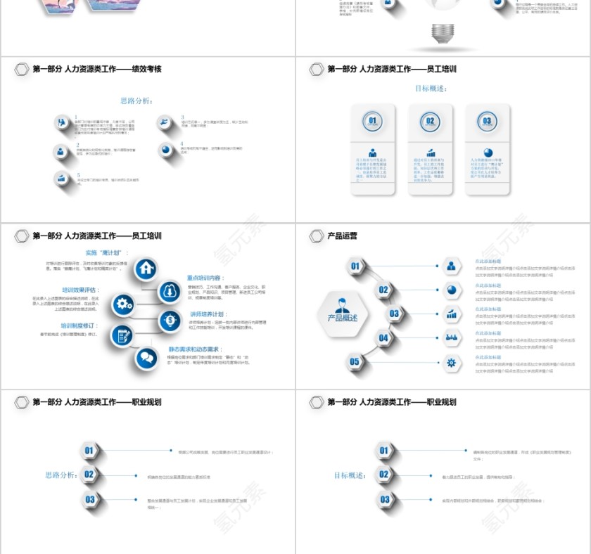 简约行政工作总结年度计划PPT模板第3张