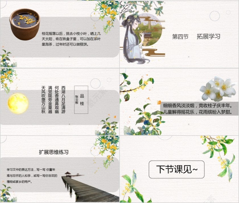 小学语文课件PPT模板 读书分享教师说课老师讲课古诗寓言公开课第4张