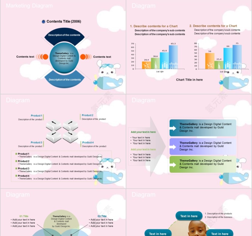 卡通可爱英语教学课件ppt模板第3张