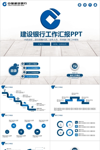 建设银行工作汇报PPT