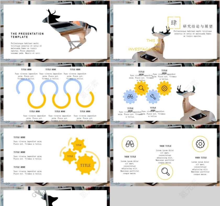 欧美风简约毕业论文答辩PPT模板第4张