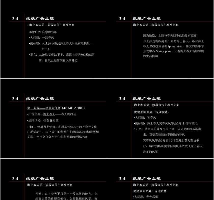 黑色房地产广告表现 ppt模板第13张