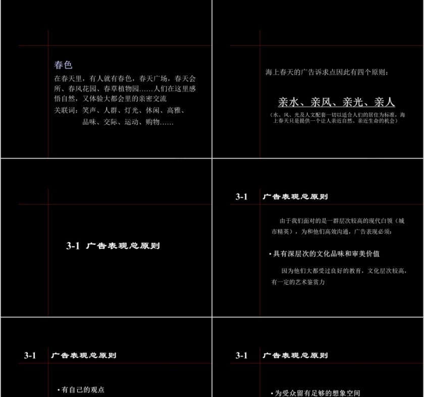 黑色房地产广告表现 ppt模板第3张