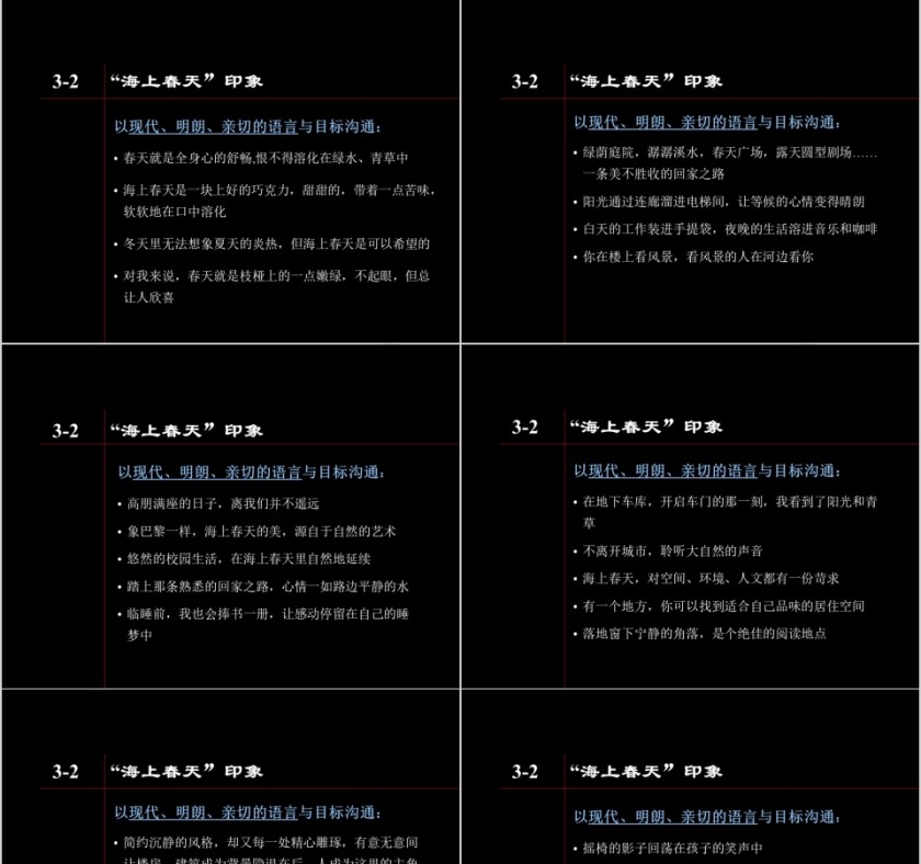 黑色房地产广告表现 ppt模板第5张