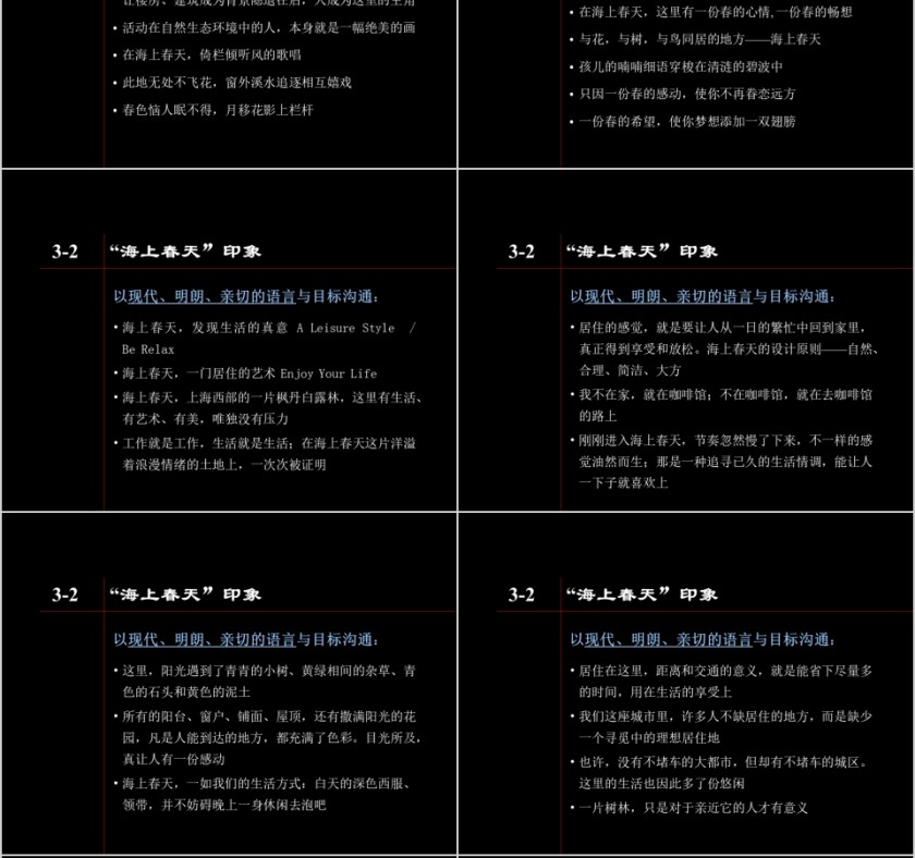 黑色房地产广告表现 ppt模板第6张