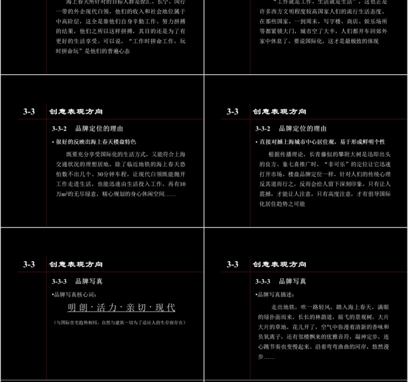 黑色房地产广告表现 ppt模板第8张