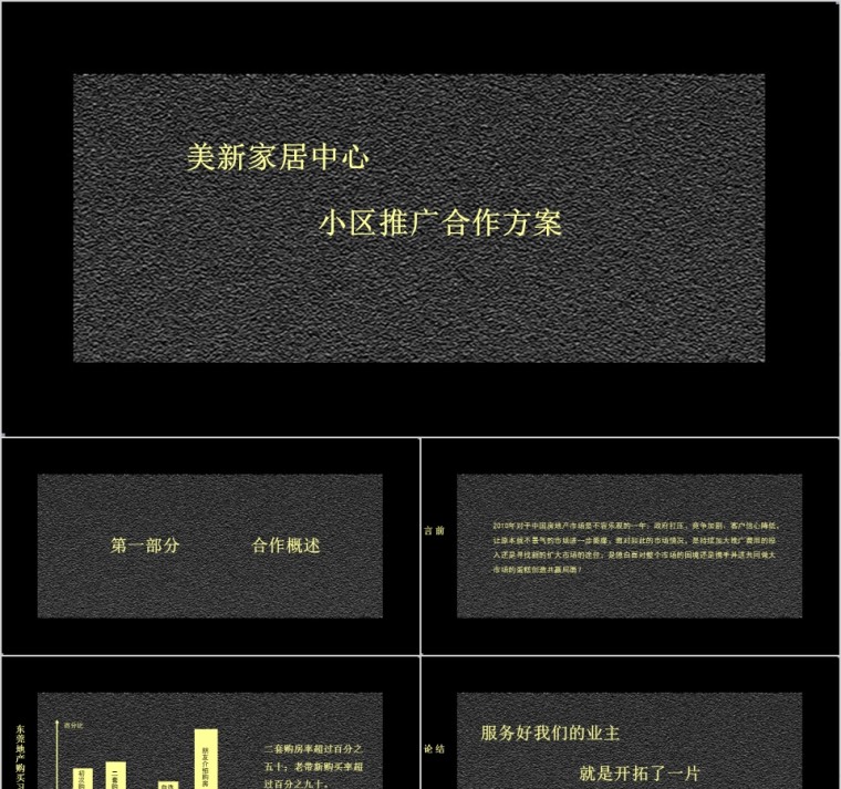 美新家居中心小区推广合作方案PPT第1张