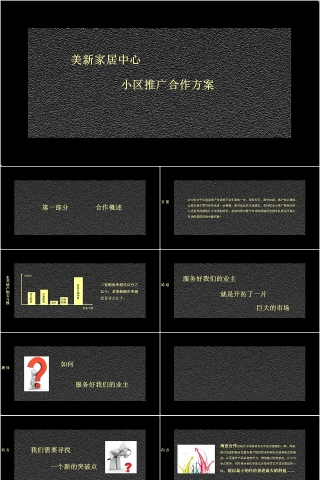 美新家居中心小区推广合作方案PPT