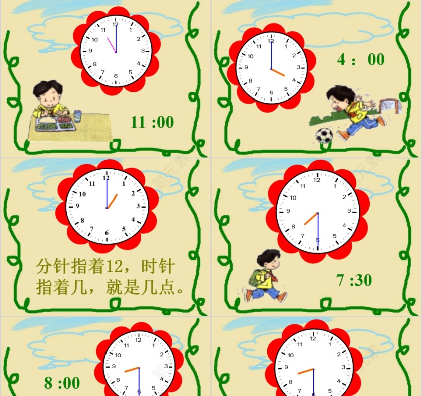 幼儿园中大班数学认识时钟PPT课件  第3张