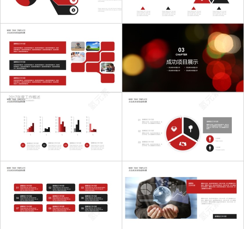 财务部年终工作总结PPT模板第3张