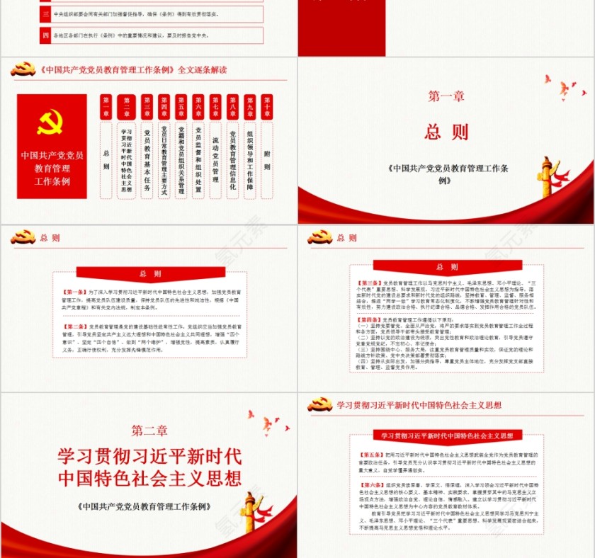 中国共产党党员教育管理工作条例PPT模板第3张