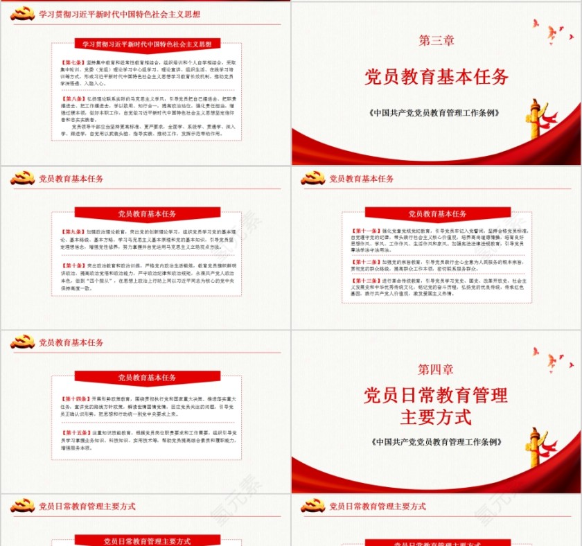中国共产党党员教育管理工作条例PPT模板第4张