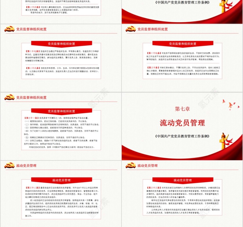 中国共产党党员教育管理工作条例PPT模板第6张