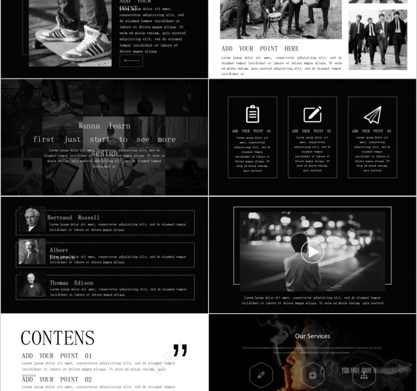 个人作品集PPT模板毕业设计面试求职动态平面设计师展示素材第2张