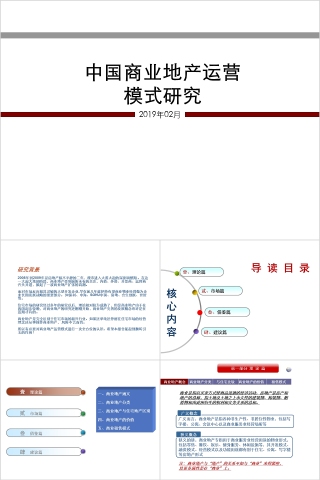 房地产商业地产各大运营模式分析PPT