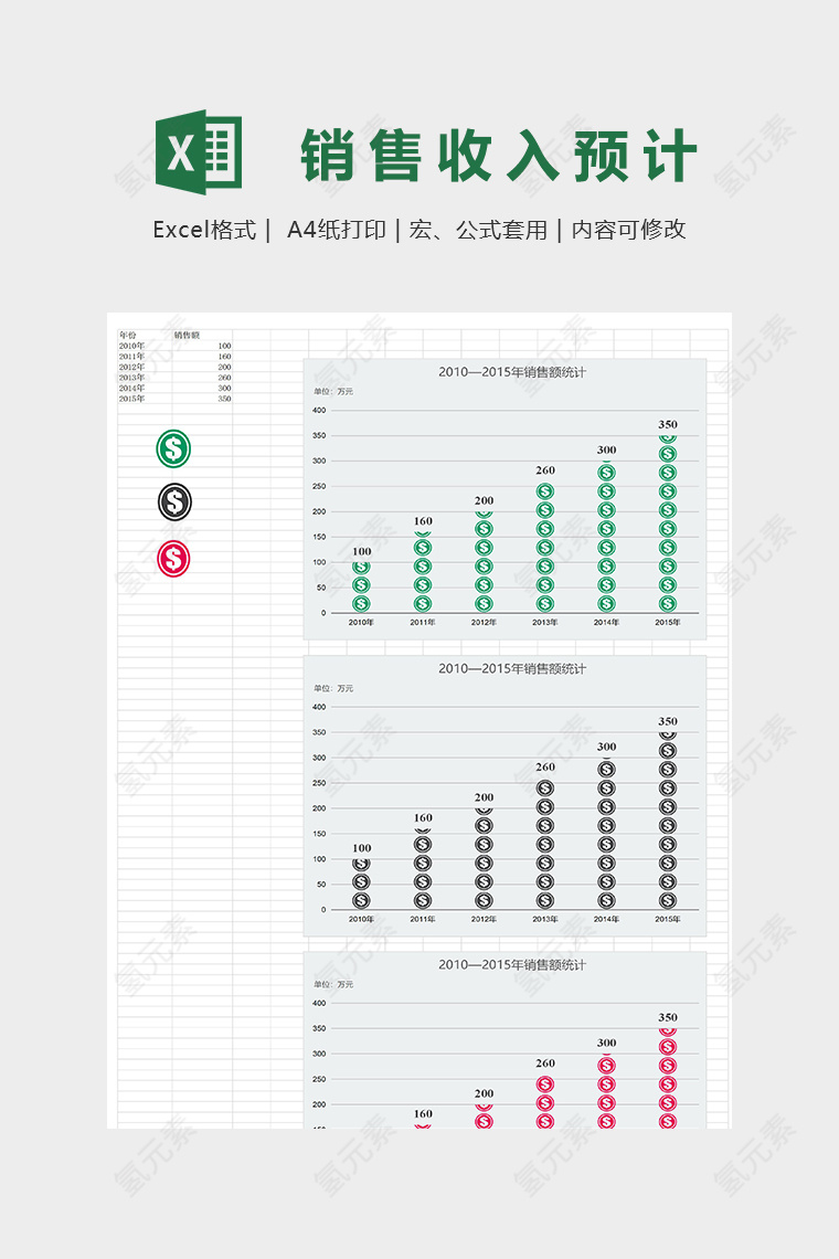 年份产品销售数据对比明细模版