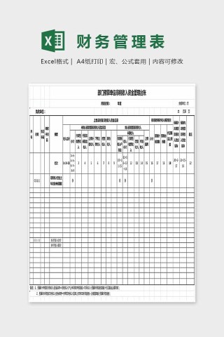 简约精美大方财务管理表Excel