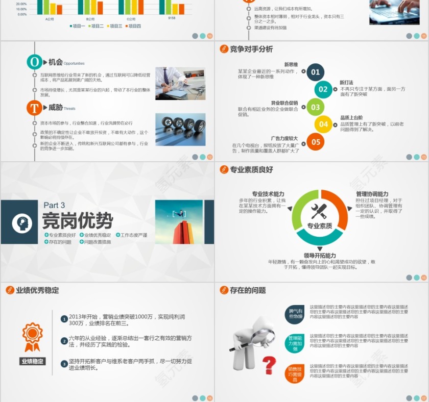 简约清新竞聘报告竞岗演讲干部竞聘挑战自我PPT第3张