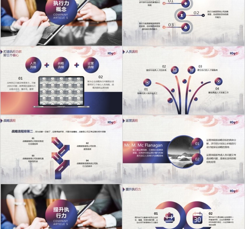 大气商务员工执行力培训竞争力培训通用ppt模板第2张
