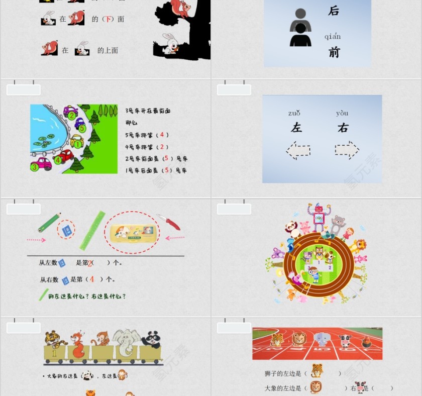 认识位置幼小衔接教学课件PPT模板第2张