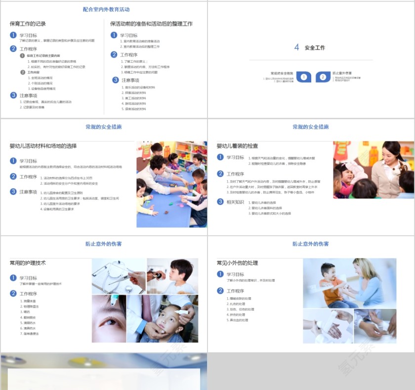 简约幼儿园保育员培训PPT第4张
