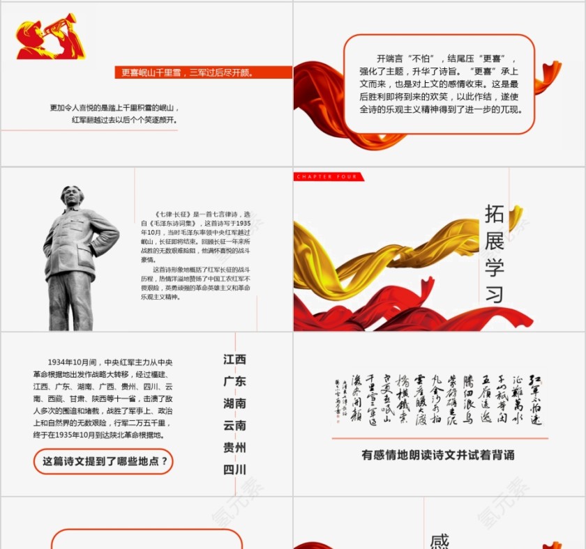 小学语文课件PPT模板 读书分享教师说课老师讲课古诗寓言公开课第4张