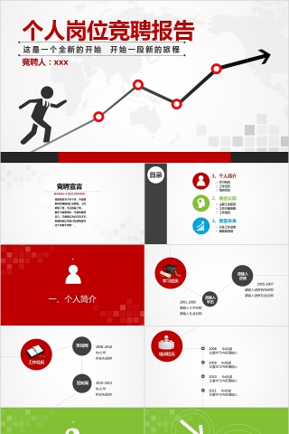 红色大气个人岗位竞聘报告PPT