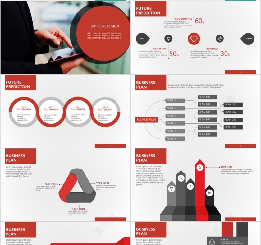 商务欧美ppt模板简约2019高端大气 商业工作汇报时尚极简风素材第4张