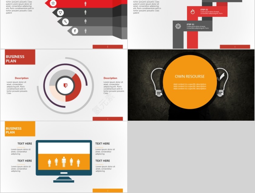 商务欧美ppt模板简约2019高端大气 商业工作汇报时尚极简风素材第5张