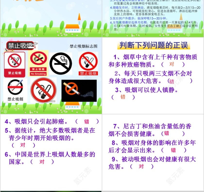 世界无烟日主题班会PPT模板第10张
