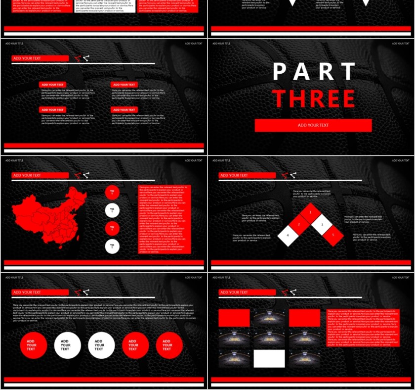 黑色篮球ppt体育运动社团竞技比赛事第3张