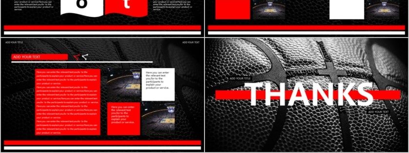 黑色篮球ppt体育运动社团竞技比赛事第6张