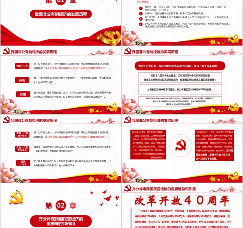 大气民营企业座谈会重要讲话PPT模板第2张