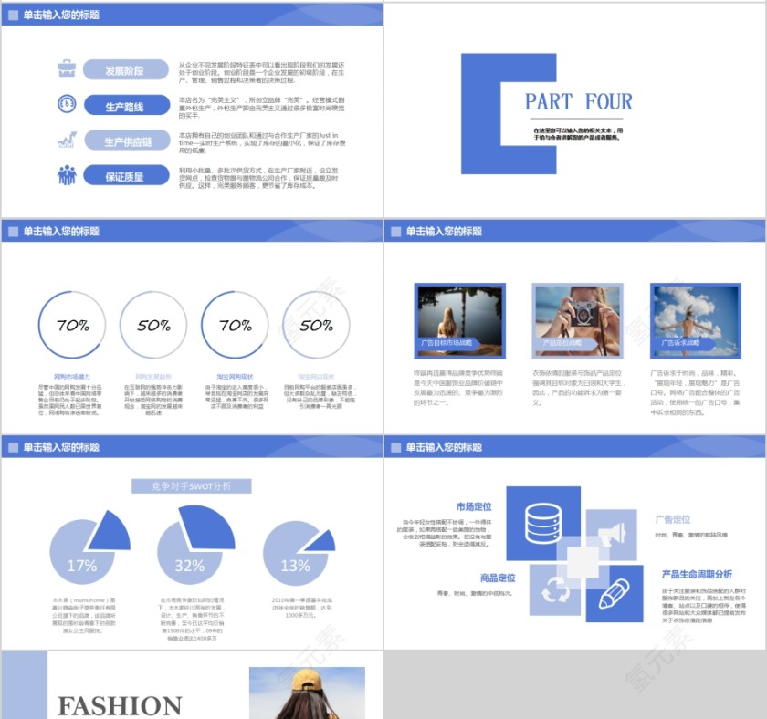 简约欧美风时尚服装品牌汇报PPT模板第4张