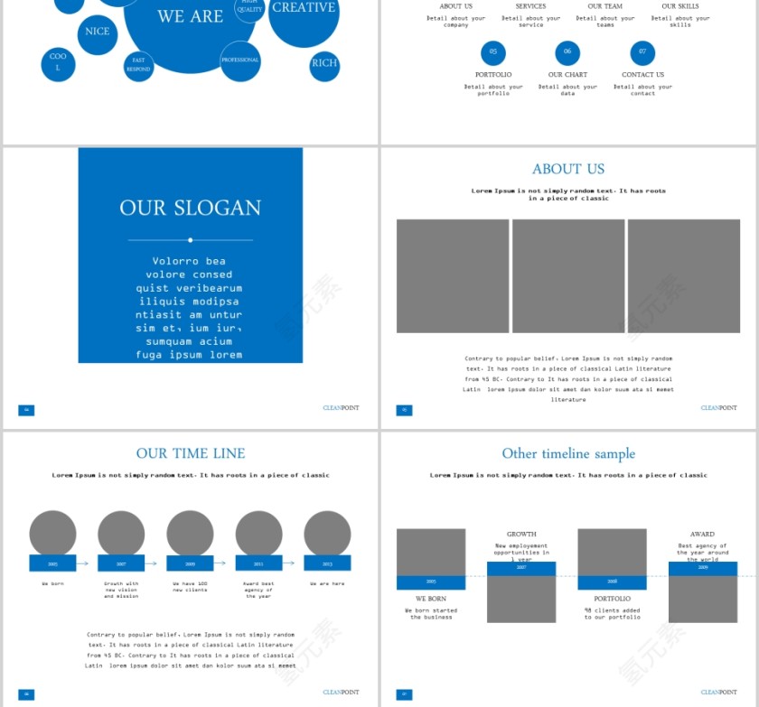  欧美经典商务时尚工作总结PPT模板 第2张