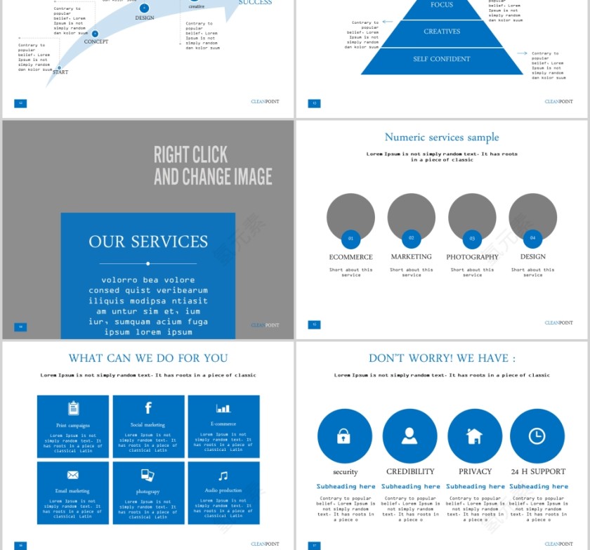  欧美经典商务时尚工作总结PPT模板 第4张