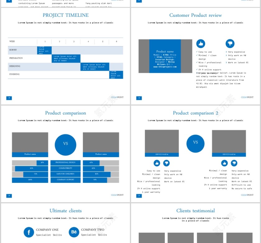  欧美经典商务时尚工作总结PPT模板 第7张