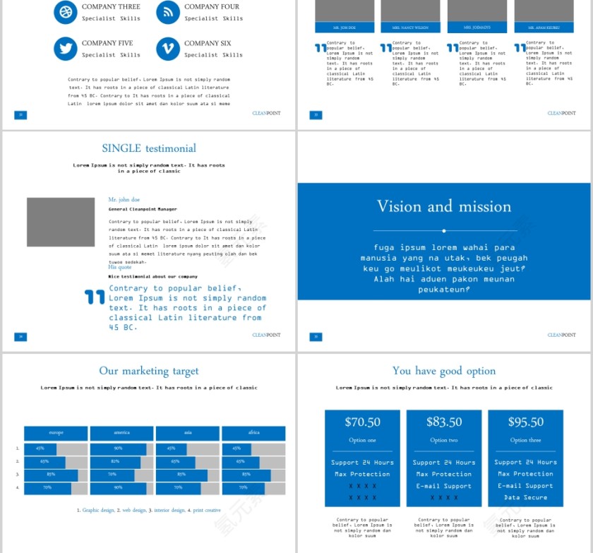  欧美经典商务时尚工作总结PPT模板 第8张