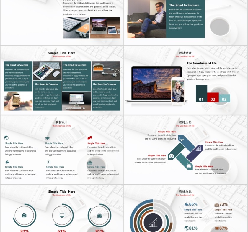 工作实用大气教育说课PPT模板第2张