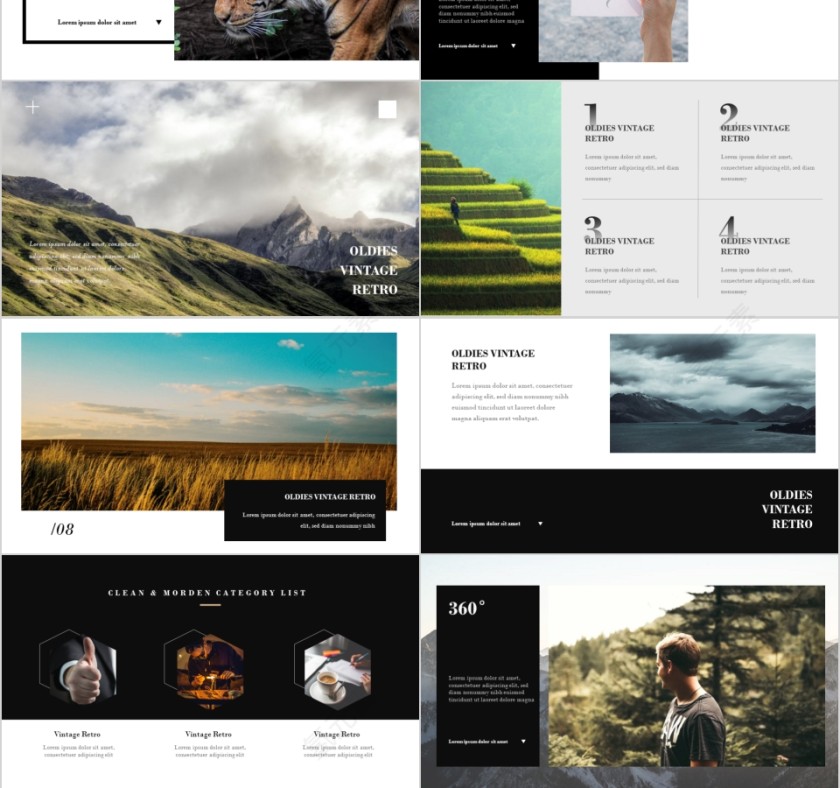 商务欧美ppt模板简约2019高端大气 商业工作汇报时尚极简风素材第3张