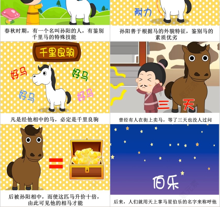 伯乐识马成语故事ppt第2张