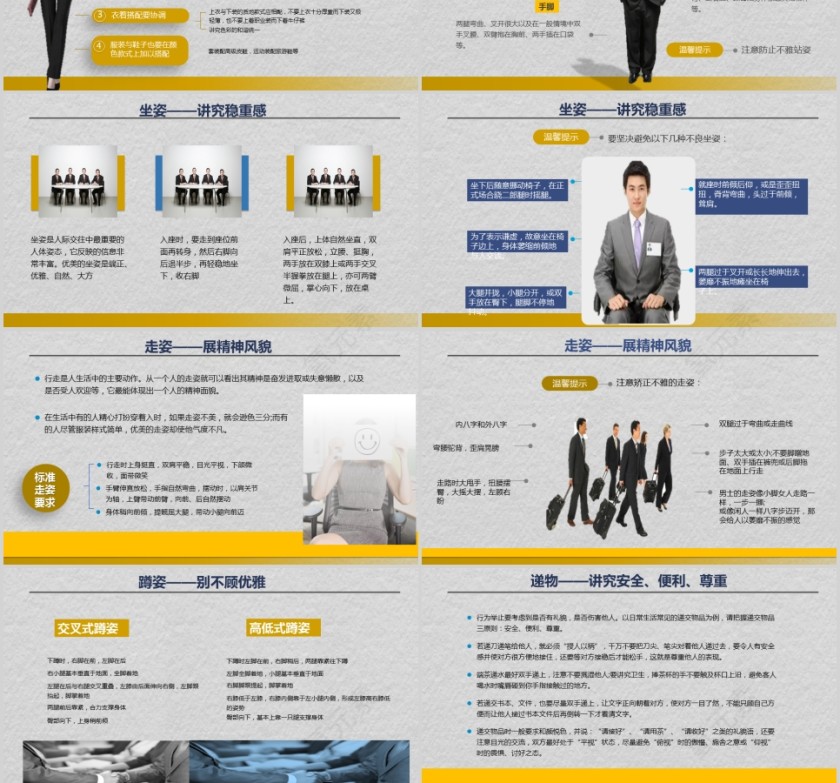 职场礼仪培训PPT模板商务礼仪PPT第3张